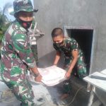 Rehab Masjid Raudhatul Hasanah Mekar Jaya, Satgas TMMD Kodim 0415/BTH Angkat Semen