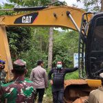 Tim Gabungan berhasil mengamankan 1 Eskavator dan 7 mesin Robin di Dusun Batu Kerbau