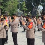 Pandemi Belum Berakhir, Halal Bihalal Polres Gresik Tetap Terapkan Protokol Kesehatan