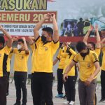 Dengan Olahraga Rutin, Anggota Polres Gresik Tingkatkan Imunitas Saat Pandemi Covid-19