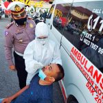 Satlantas Lhokseumawe Tes Swab Antigen Sopir Angkutan Umum