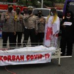 Sosialisasi 5M Cegah Covid-19,Polres Madiun Libatkan “Pocong, Kuntilanak dan Buto Ijo”