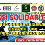 Kutuk Pengeroyokan 2 Wartawan, Gabungan Organisasi Pers di Bungo Kompak Gelar Aksi