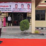 Kapolres Pimpin Pelepasan 3 Orang Personil Polres Tanjung Balai Purna Bakti