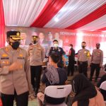 Hari Bhayangkara ke-75 Tahun 2021, Polres Kabupaten Serang Lakukan Vaksinasi Massal di Mapolsek Cikande