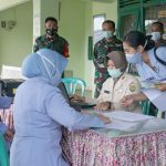 Letkol Kav Joko Sunarto Pantau  Pelaksanaan  Vaksinasi di wilayah Kabupaten Tulang Bawang dan Mesuji 