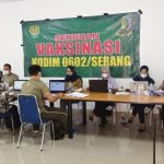 Kodim 0602/Serang Gelar Serbuan Vaksinasi di PT Kanda Rubber Indonesia