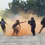 Simulasi, FPU 3 Minusca Polri Hadapi Teror, Senjata Api, Ledakan Bom Sampai Aksi Demonstran