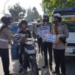 Polres Batu Terus Kampanyekan Pentingnya Masker Bagi Pengguna Jalan Raya