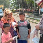 Ops Patuh Maung 2021, Satlantas Polres Serang Bagikan Ratusan Masker dan Stiker Himbauan