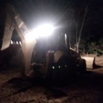 Hingga Malam Hari Satgas Kerja Lembur Buka Jalan Desa
