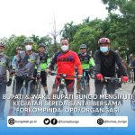 Jelang HUT Kabupaten Bungo Ke- 56, Bupati Mashuri Bersama Forkompinda Bersepeda Santai