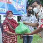 JOIN Tebo Bagi Sembako Saat Warga Vaksinasi di Desa Mangun Jayo
