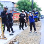 Sambil Bersepeda, Arif Tinjau Beberapa Pembangunan Fasilitas Publik