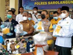 Polres Sarolangun Musnahkan Barang Bukti Ganja,Miras dan Sabu