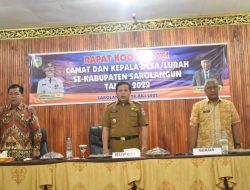 PJ bupati Sarolangun Henrizal Pimpin Rakor Camat dan Kades Se Kabupaten Sarolangun