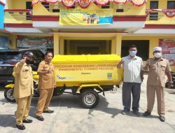 PT. FajarPaper Berikan Ratusan Paket Sembako Serta 1 Unit Angkutan Sampah di Desa Harjamekar dan Panti Asuhan