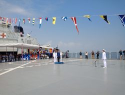 PPAL Gelar Upacara Detik-detik ProklamasI Kemerdekaan RI di KRI Semarang-594