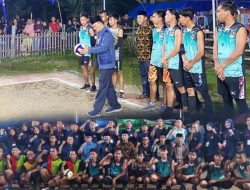 Ir Muhammad Fauzi MT Buka Turnamen Volly Ball Karang Taruna CUP I Lubuk Resam Hilir