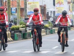 Sambut HUT TNI Ke 77.Kapolres Tapsel Ikut Mensukseskan Fun Bike