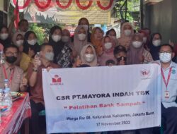 Gelar Pelatihan Bank Sampah, Sudin LH Jakbar Apresiasi PT. Mayora Indah