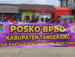 Pemkab Tangerang Mengirimkan Bantuan Logistik dan Personil Damkar Bantu Korban Bencana Gempa di Cianjur