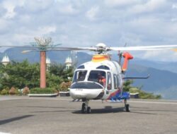 Gunakan Helikopter Kapolda Sumut Mendadak Tiba di Komplek Perkantoran Pemkab Tapsel, Ada Apa?
