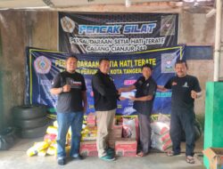 PSHT Kota Tangerang Gandeng Komunitas Grandong dan 4 Organisasi Salurkan Bantuan Gempa Bumi Cianjur