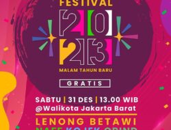 Yuk” Kita Ramaikan, Ada Naff dan H.Bolot di Walikota Jakarta Barat Malam Pergantian Tahun 2022