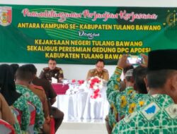 Menghadiri Peresmian Gedung APDESI Tulang Bawang, Ini Pesan Pj Bupati Qudrotul Ikwan