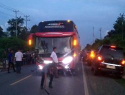 Kecelakaan Maut, Bus Pariwisata Vs Toyota Terios di Muara Bungo