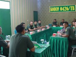 Kodim 0426 Tulang Bawang Terima Kunjungan Tim Wasgiat Bidang Personel Kodam ll/ Sriwijaya