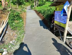Dongkrak Roda Perekonomian, Pemdes Girijaya Bangun Jalan