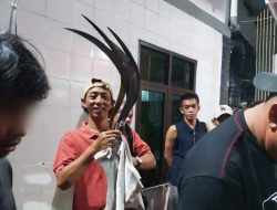 Polsek Tamansari Amankan Dua Pelaku Tawuran Beserta Barang Bukti Celurit