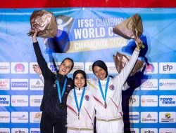 Atlit Panjat Tebing Women Speed Kota Tangerang Raih Medali Emas di Kejuaraan Dunia IFSC Chamonix 2023