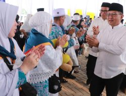 Begini Pesan Sekda Saat Sambut Jemaah Kloter 33 Di Asrama Haji Cipondoh