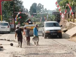Ruas Jalan Kewenangan Antara Kabandungan Kaladi Diperbaiki, Warga Ucapkan Terimakasih Pada Pemkab Sukabumi