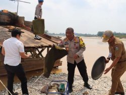 Kapolres Sarolangun Bersama Tim Gabungan Tertibkan PETI Di Desa Pulau Aro