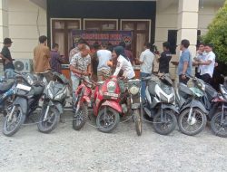 Polres Sarolangun Berhasil Amankan 5 Tersangka dan 19 Kendaraan Bermotor Hasil curian