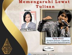 Webinar Ke -100 Satupena Ungkap Pentingnya Hypnowriting Dalam Penulisan