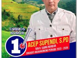 Acep Supendi SPd, Calon Kades Incumbent Desa Nangka, Lanjutkan Program Kerja