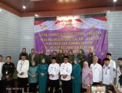 Dua Camat Melakukan Lepas Sambut di Aula Kecamatan Kosambi Kabupaten Tangerang