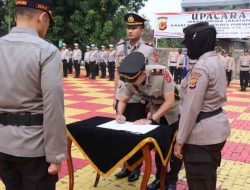 AKBP Edwar Zulkarnain Pimpin Langsung Sertijab Kasat Reskrim Polres Purwakarta