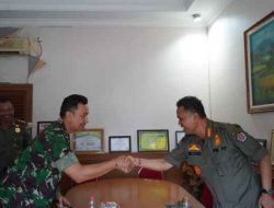 Jaga Sinergitas, Staf Kodam IX/Udayana Silaturahmi Dengan Kepala Satpol PP Kota Denpasar