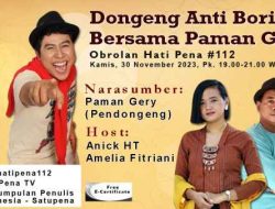 Satupena Bangun Literasi Lewat Dongeng Bersama Paman Gery
