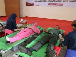 Gandeng PMI, Polres Metro Tangerang Kota Gelar Baksos Donor Darah