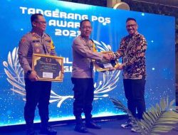 Dua Kapolsek di Kota Tangerang Diganjar Penghargaan Tangerang Post Award 2023