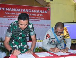 Tingkatkan Sinergitas dan Integrasi, Pangdam IX/Udayana dan Kapolda NTT Tandatangani Perjanjian Kerja Sama