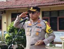 Di Hari Pertama Kapolres Bungo AKBP. Singgih  Ambil Apel Jam Pimpinan