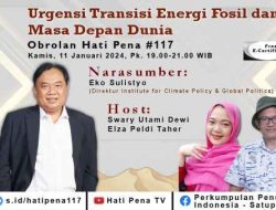 Webinar Satupena Ungkap Urgensi Transisi Energi Fosil